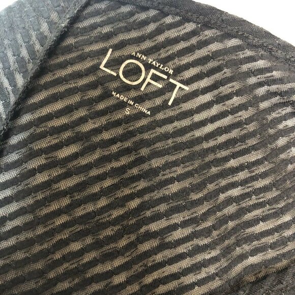 Ann Taylor LOFT Size S Black Jersey Top Scoop Neck - Picture 6 of 6